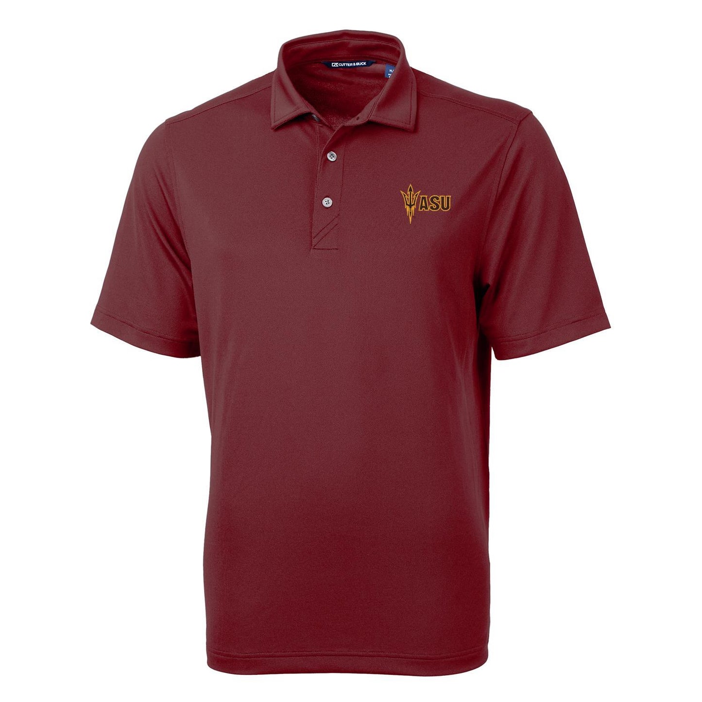 Men's Cutter & Buck Maroon Arizona State Sun Devils Virtue Eco Pique Recycled Polo