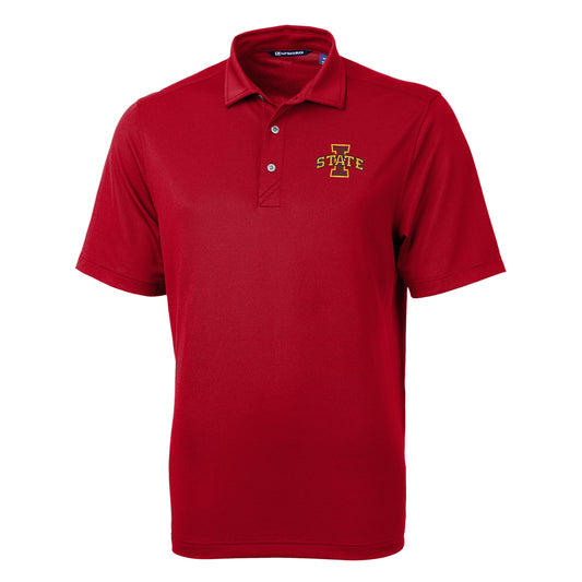 Men's Cutter & Buck Cardinal Iowa State Cyclones Virtue Eco Pique Recycled Polo