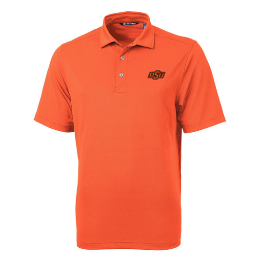 Men's Cutter & Buck Orange Oklahoma State Cowboys Virtue Eco Pique Recycled Polo