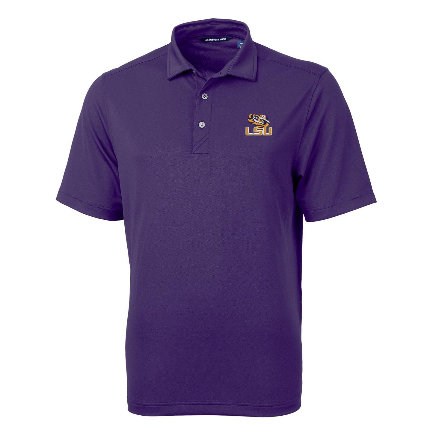 Men's Cutter & Buck Purple LSU Tigers Virtue Eco Pique Recycled Polo