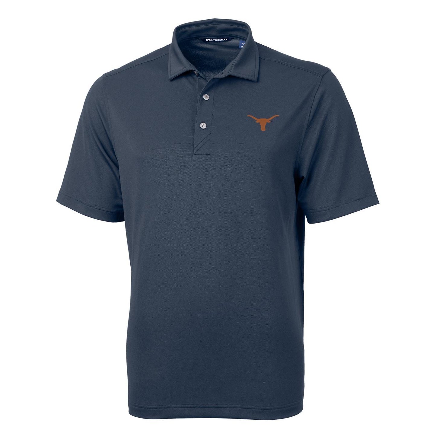 Men's Cutter & Buck Navy Texas Longhorns Virtue Eco Pique Recycled Polo
