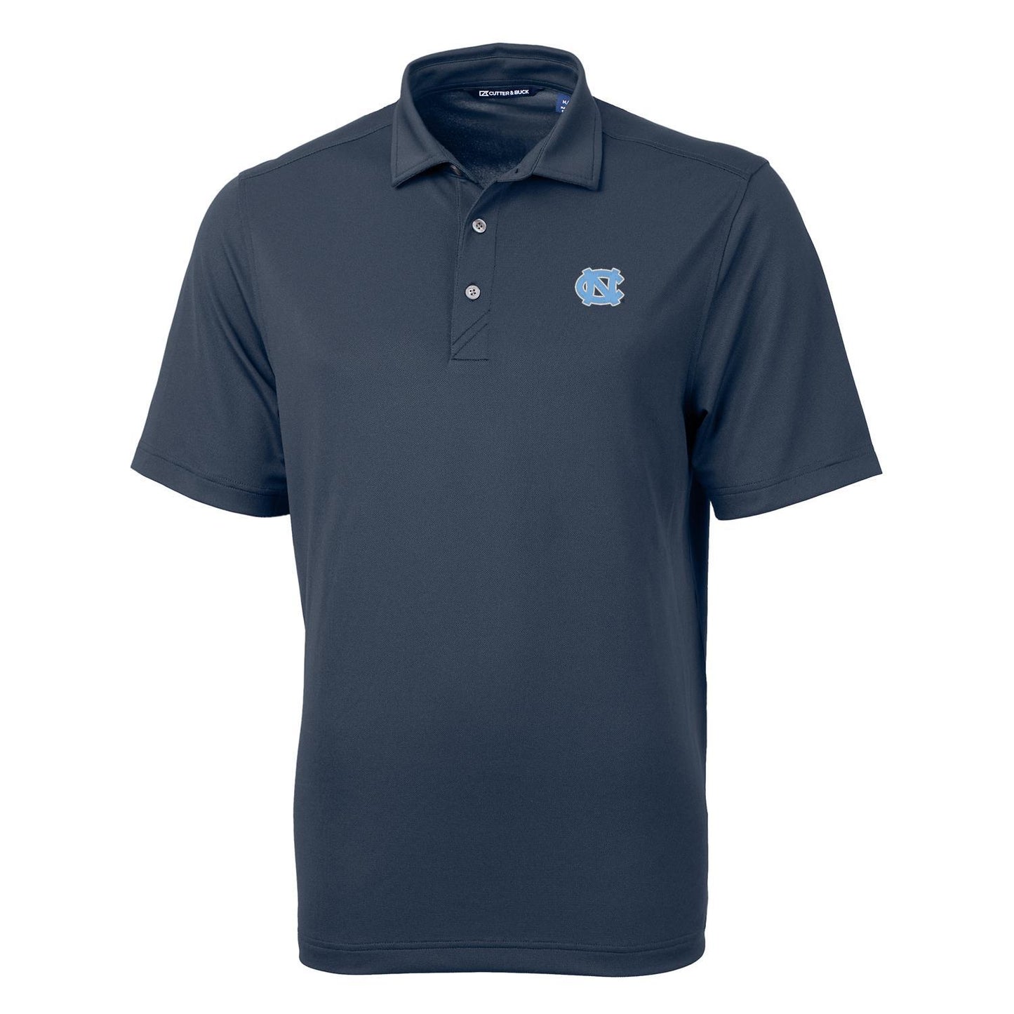 Men's Cutter & Buck Navy North Carolina Tar Heels Virtue Eco Pique Recycled Polo