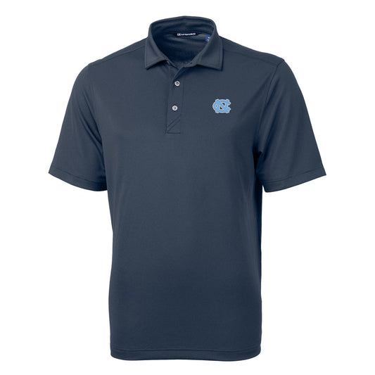 Men's Cutter & Buck Navy North Carolina Tar Heels Virtue Eco Pique Recycled Polo