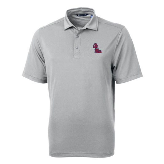 Men's Cutter & Buck Gray Ole Miss Rebels Virtue Eco Pique Recycled Polo