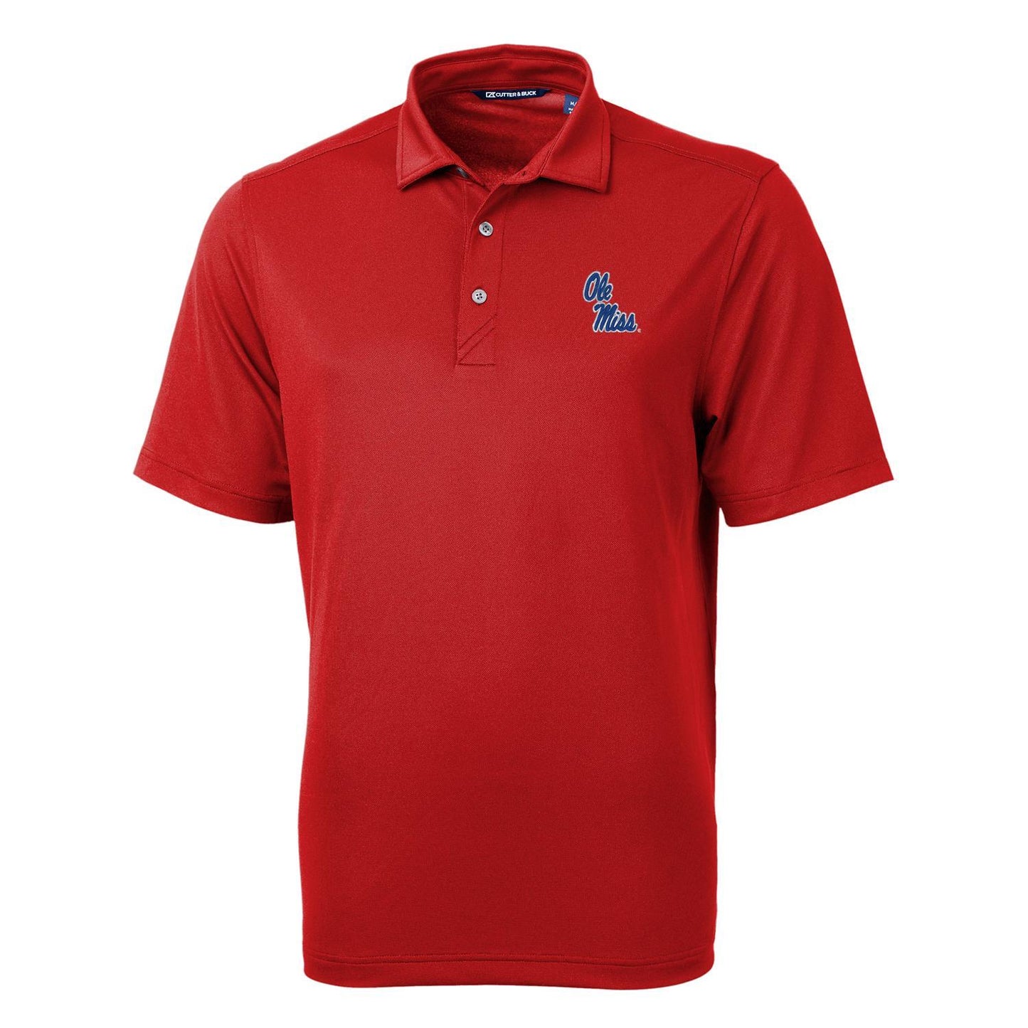 Men's Cutter & Buck Red Ole Miss Rebels Virtue Eco Pique Recycled Polo