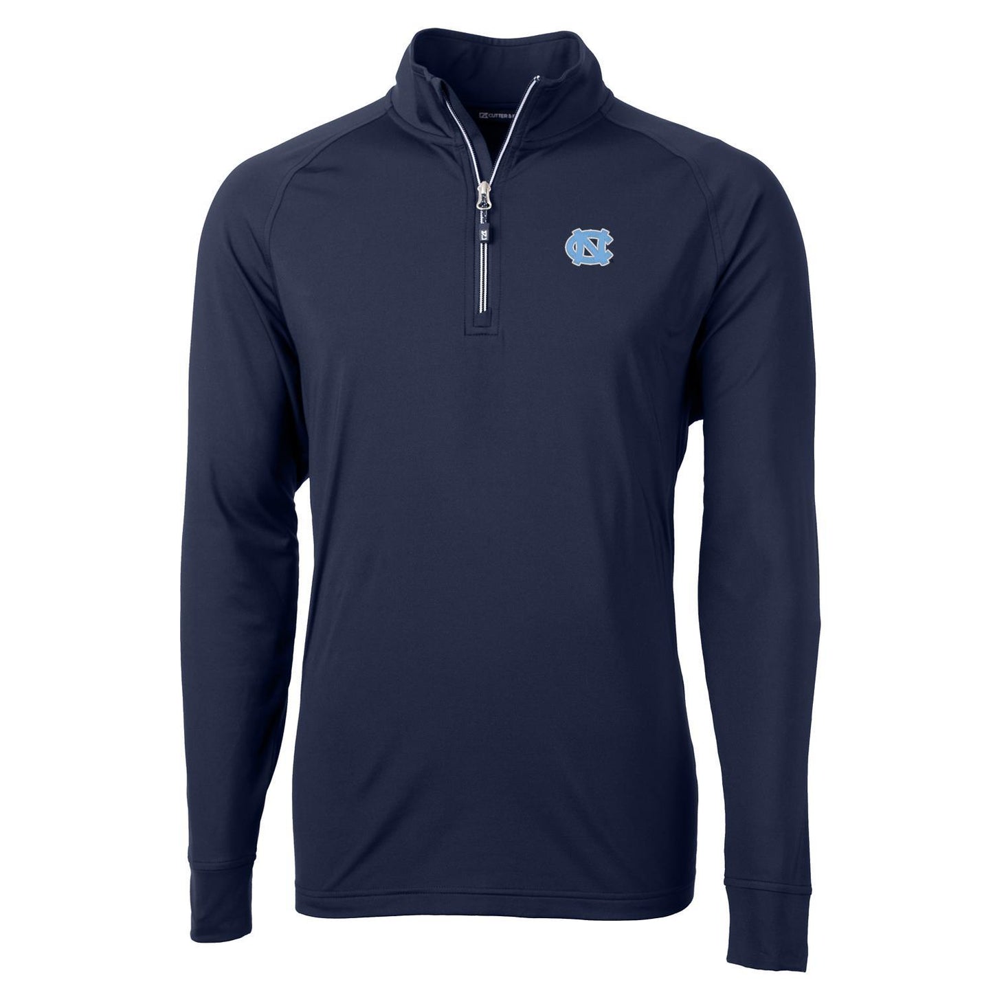 Men's Cutter & Buck Navy North Carolina Tar Heels Big & Tall Adapt Eco Knit Quarter-Zip Pullover Jacket