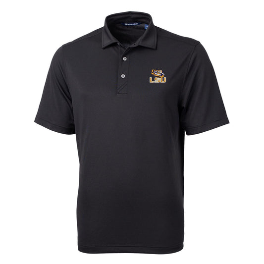 Men's Cutter & Buck Black LSU Tigers Big & Tall Virtue Eco Pique Recycled Polo