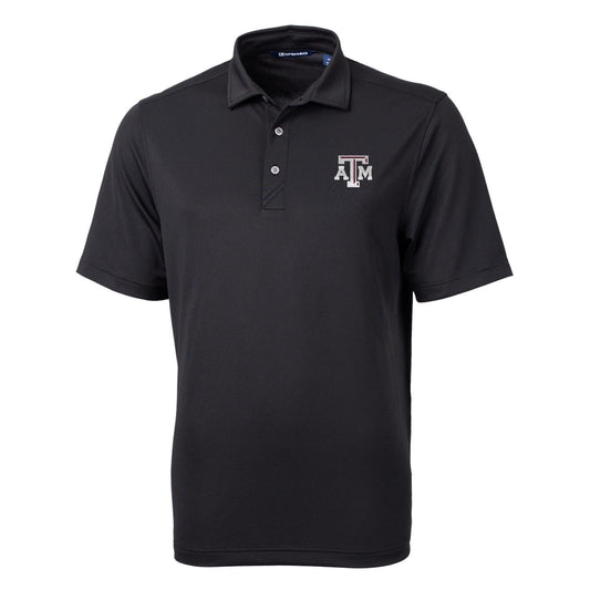 Men's Cutter & Buck Black Texas A&M Aggies Big & Tall Virtue Eco Pique Recycled Polo