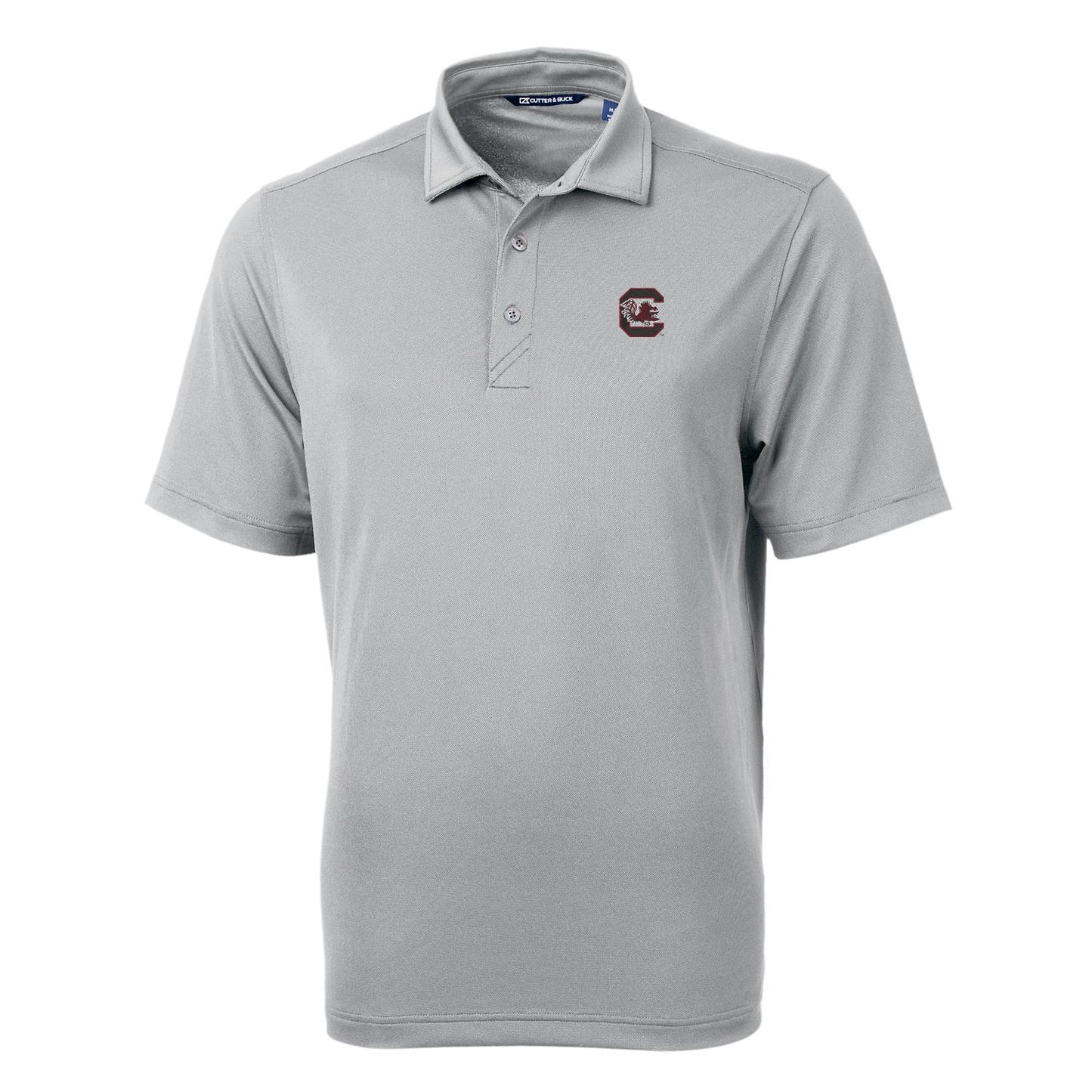 Men's Cutter & Buck Gray South Carolina Gamecocks Big & Tall Virtue Eco Pique Recycled Polo