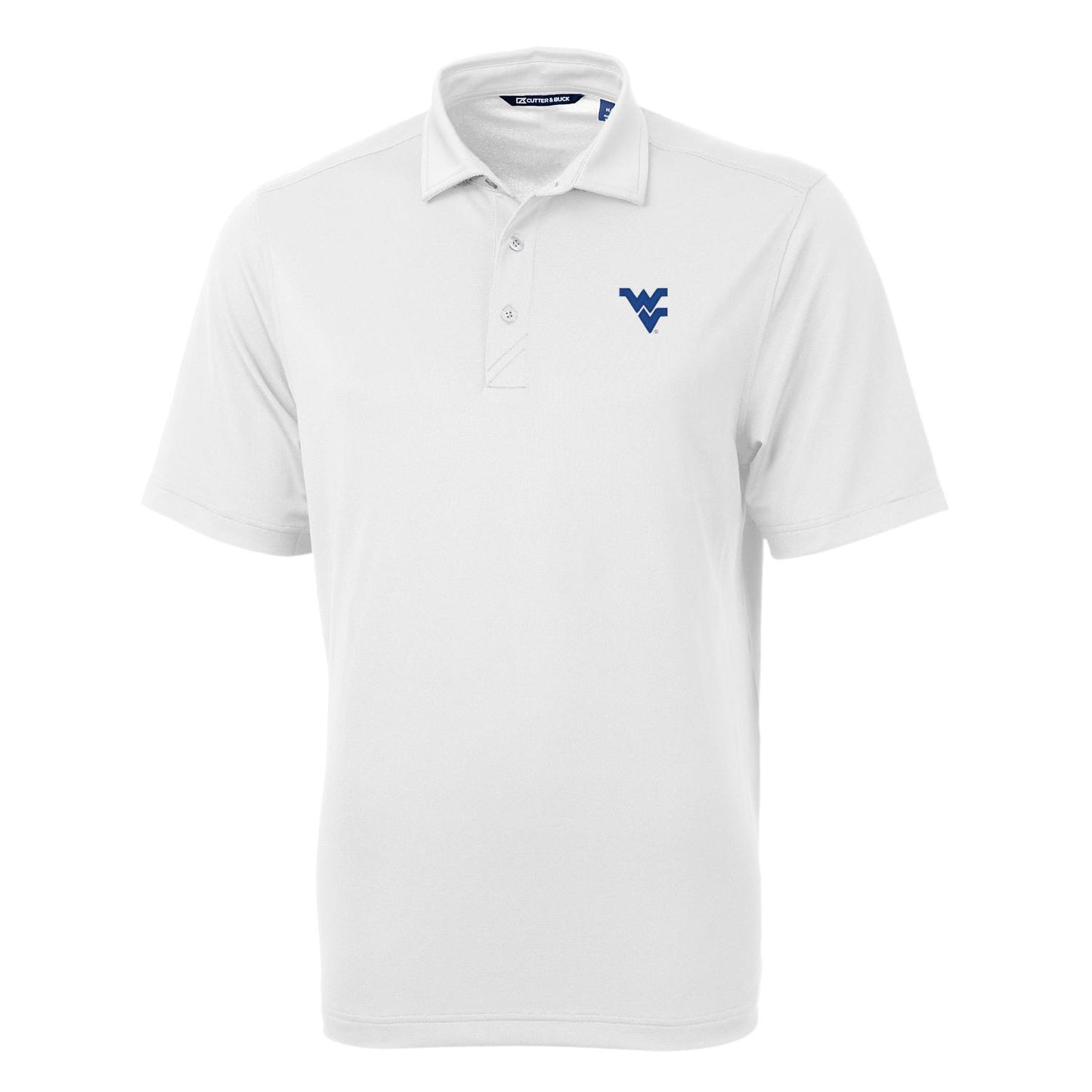 Men's Cutter & Buck White West Virginia Mountaineers Big & Tall Virtue Eco Pique Recycled Polo