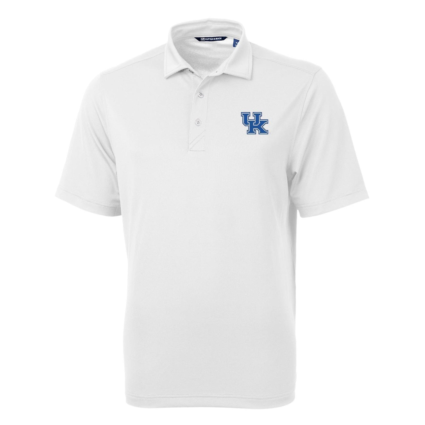 Men's Cutter & Buck White Kentucky Wildcats Big & Tall Virtue Eco Pique Recycled Polo