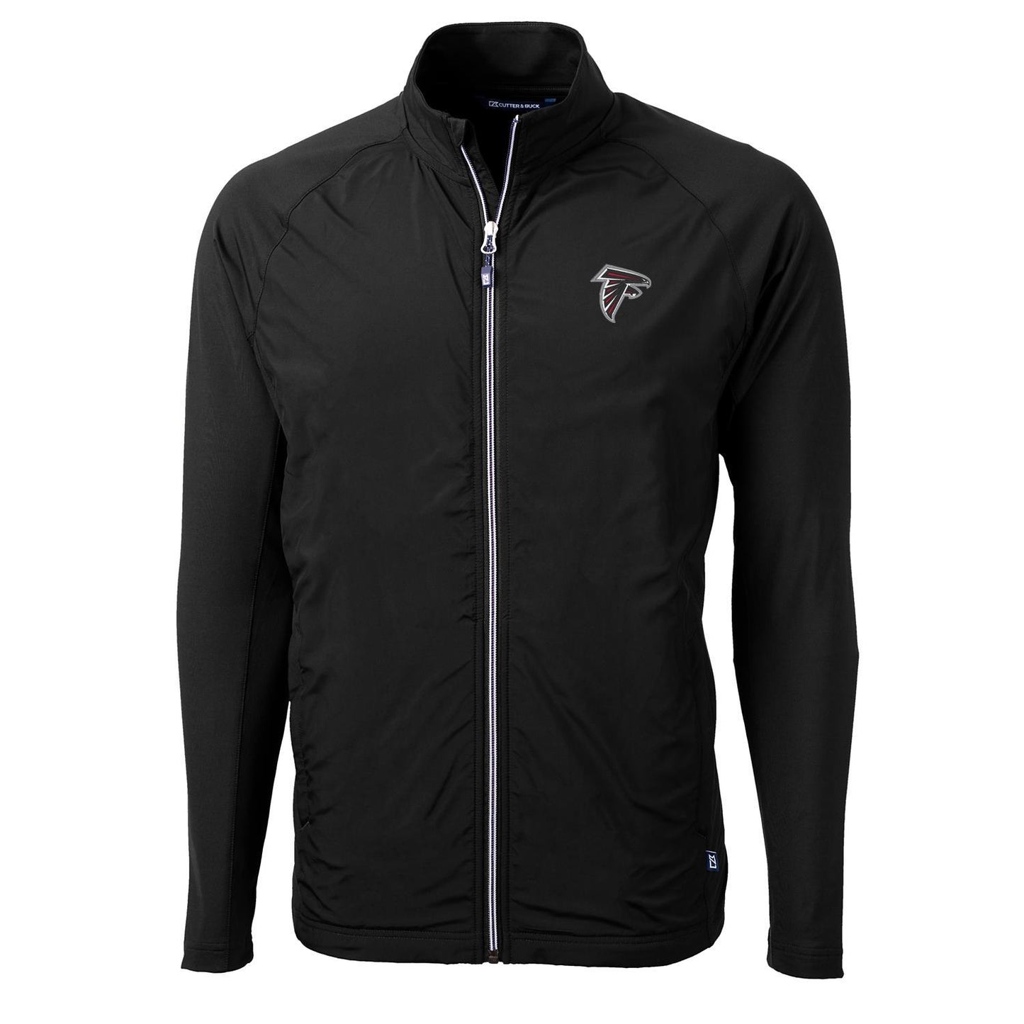 Men's Cutter & Buck Black Atlanta Falcons Adapt Eco Knit Full-Zip Jacket