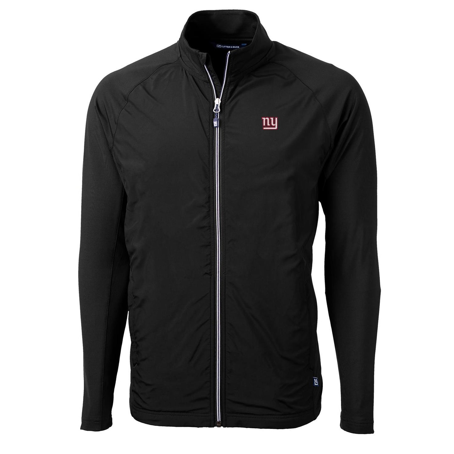 Men's Cutter & Buck Black New York Giants Adapt Eco Knit Full-Zip Jacket