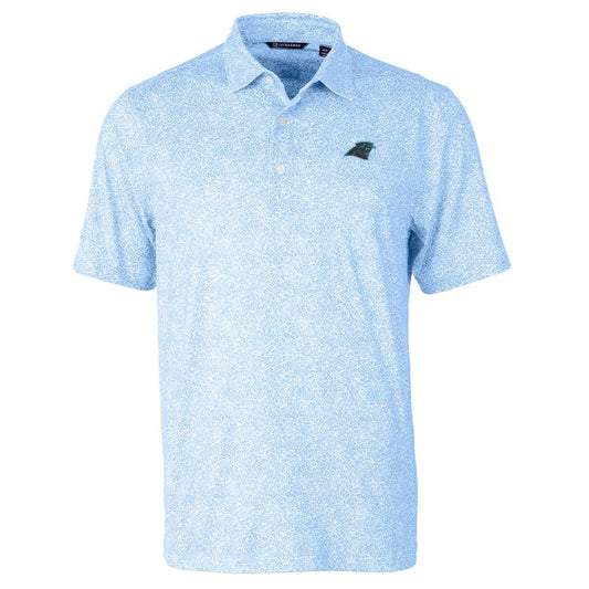 Men's Cutter & Buck Blue Carolina Panthers Pike Constellation Print Stretch Polo