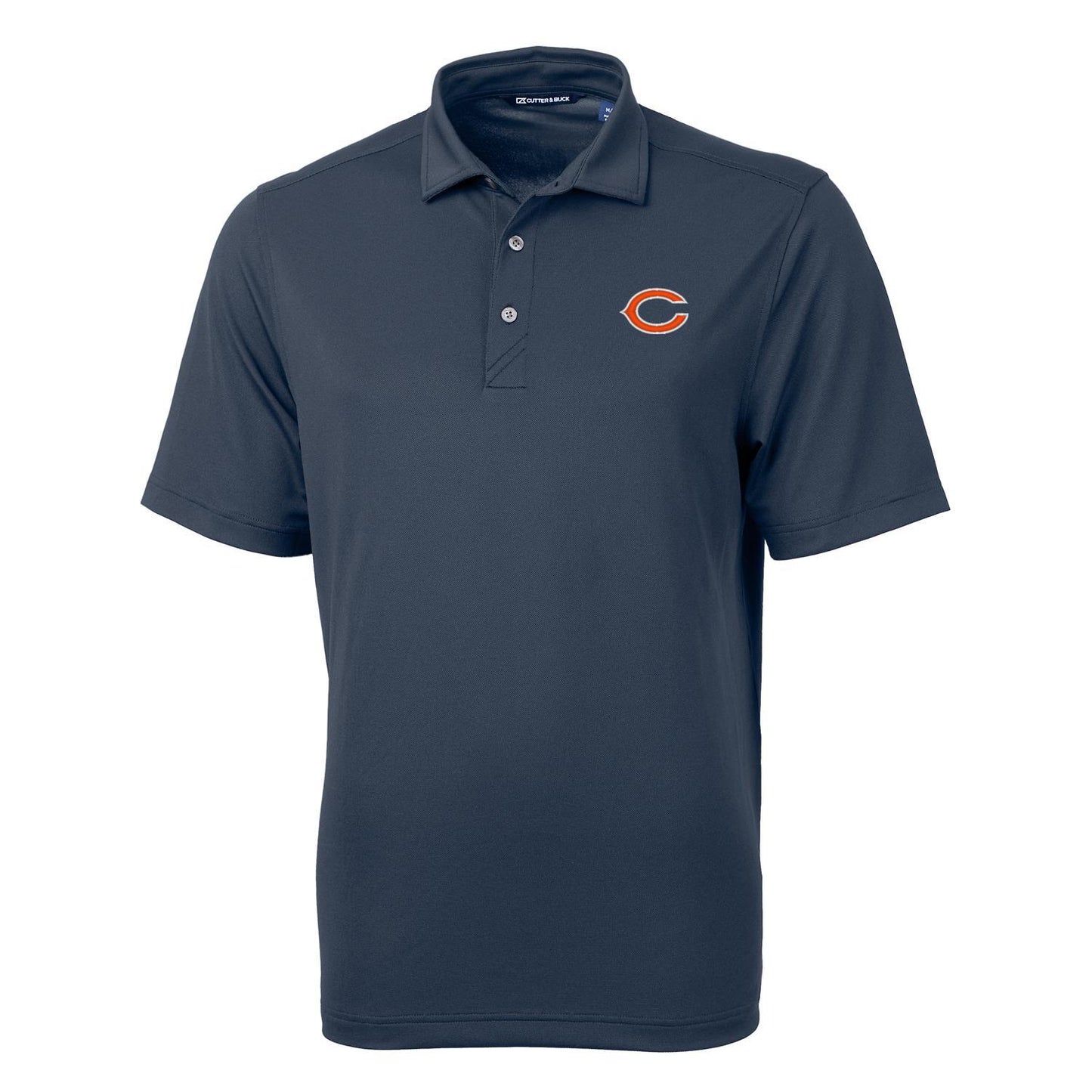Men's Cutter & Buck Navy Chicago Bears Virtue Eco Pique Recycled Polo
