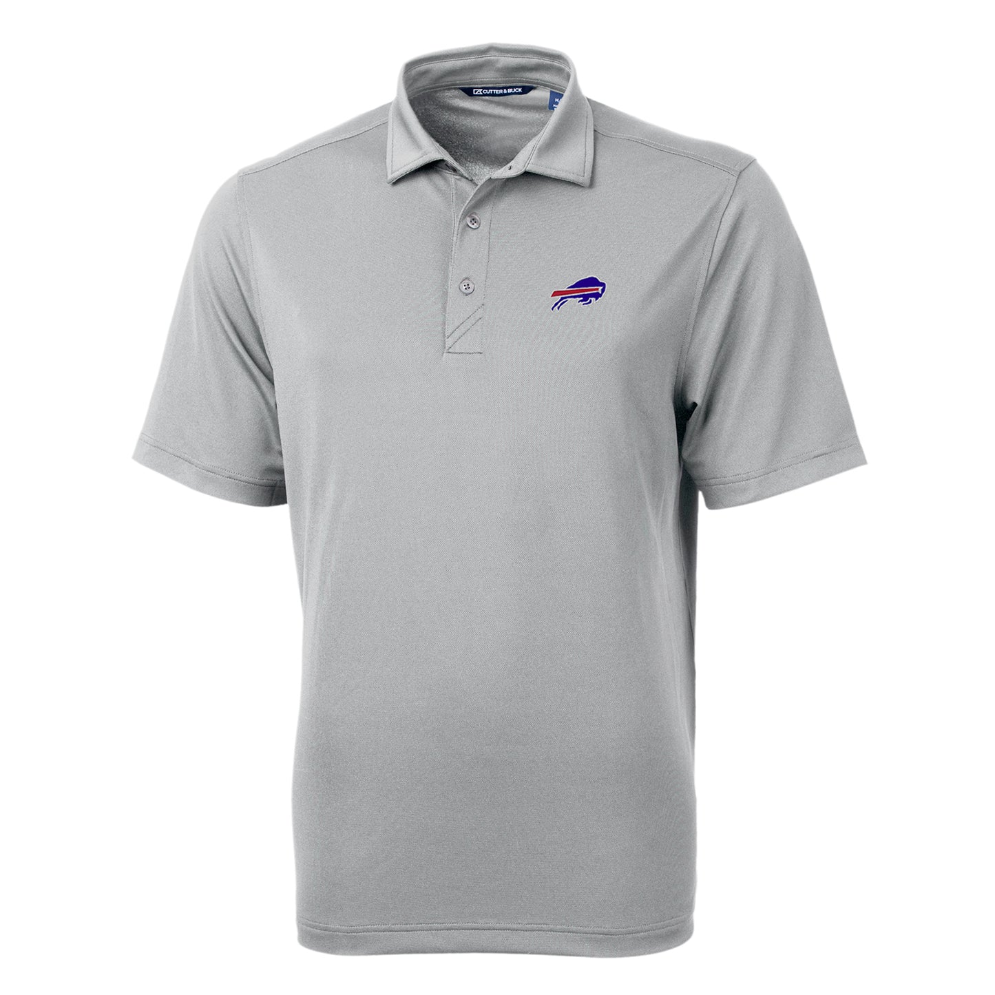 Men's Cutter & Buck Gray Buffalo Bills Virtue Eco Pique Recycled Polo