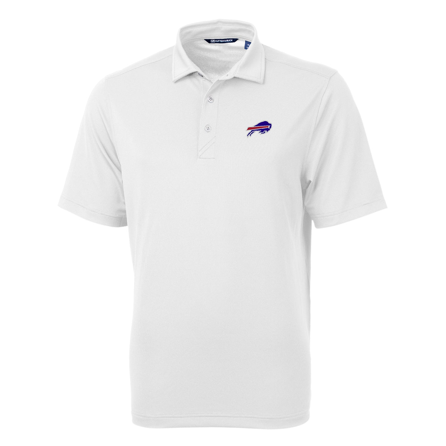 Men's Cutter & Buck White Buffalo Bills Virtue Eco Pique Recycled Polo