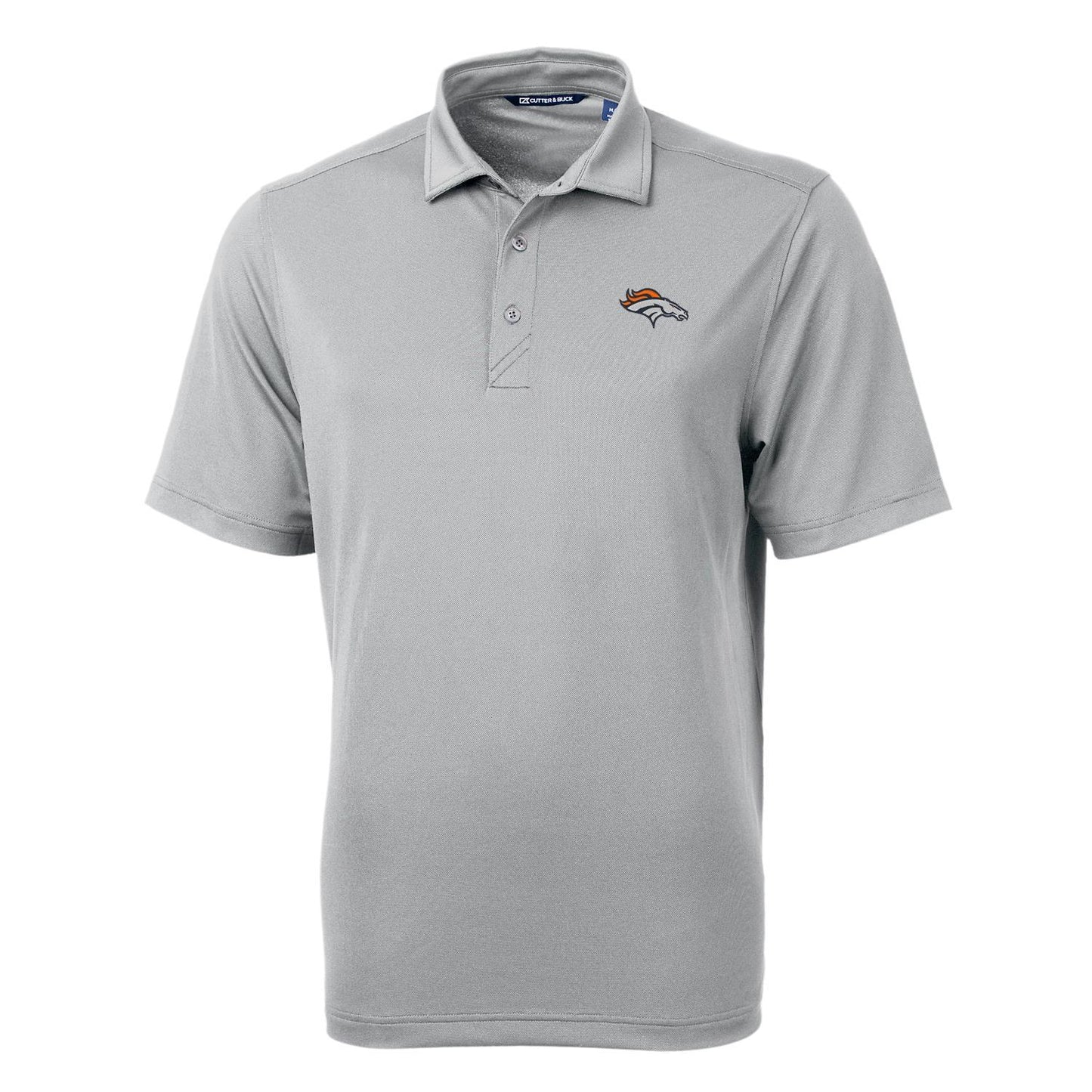 Men's Cutter & Buck Gray Denver Broncos Virtue Eco Pique Recycled Polo