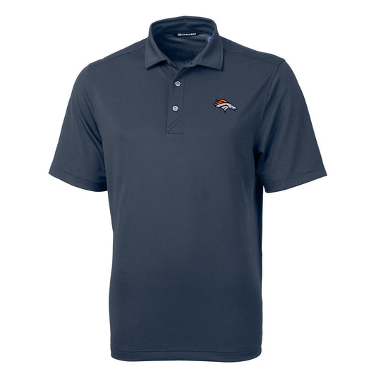 Men's Cutter & Buck Navy Denver Broncos Virtue Eco Pique Recycled Polo