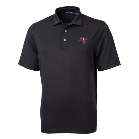 Men's Cutter & Buck Black Tampa Bay Buccaneers Virtue Eco Pique Recycled Polo