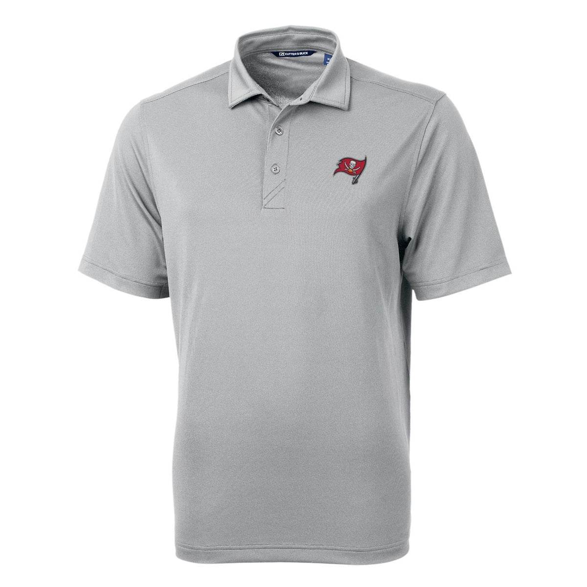 Men's Cutter & Buck Gray Tampa Bay Buccaneers Virtue Eco Pique Recycled Polo