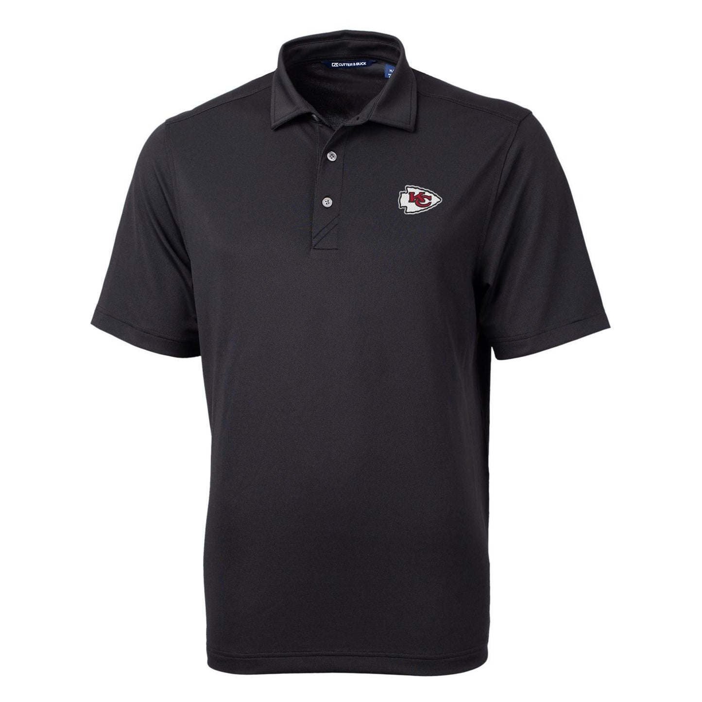 Men's Cutter & Buck Black Kansas City Chiefs Virtue Eco Pique Recycled Polo