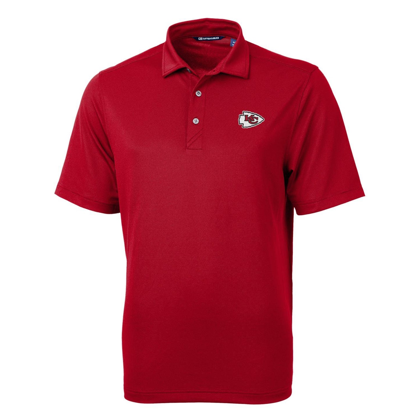 Men's Cutter & Buck Cardinal Kansas City Chiefs Virtue Eco Pique Recycled Polo