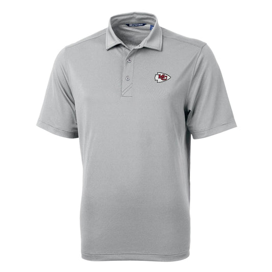 Men's Cutter & Buck Gray Kansas City Chiefs Virtue Eco Pique Recycled Polo