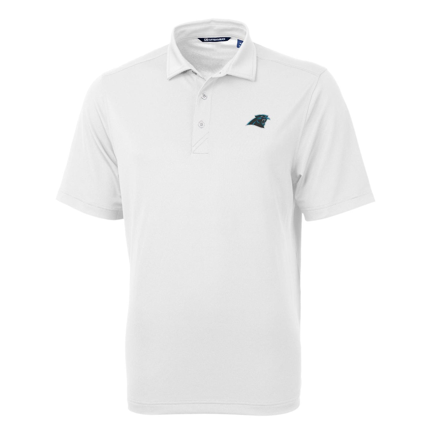 Men's Cutter & Buck White Carolina Panthers Virtue Eco Pique Recycled Polo