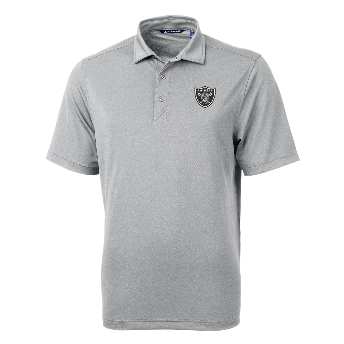 Men's Cutter & Buck Gray Las Vegas Raiders Virtue Eco Pique Recycled Polo