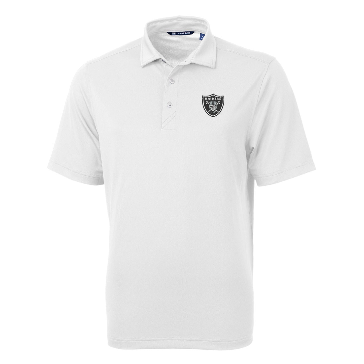 Men's Cutter & Buck White Las Vegas Raiders Virtue Eco Pique Recycled Polo