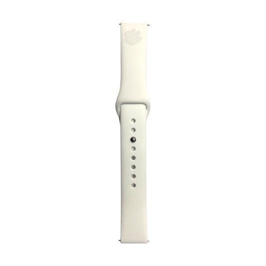 White Clemson Tigers Samsung 22mm Watch Band