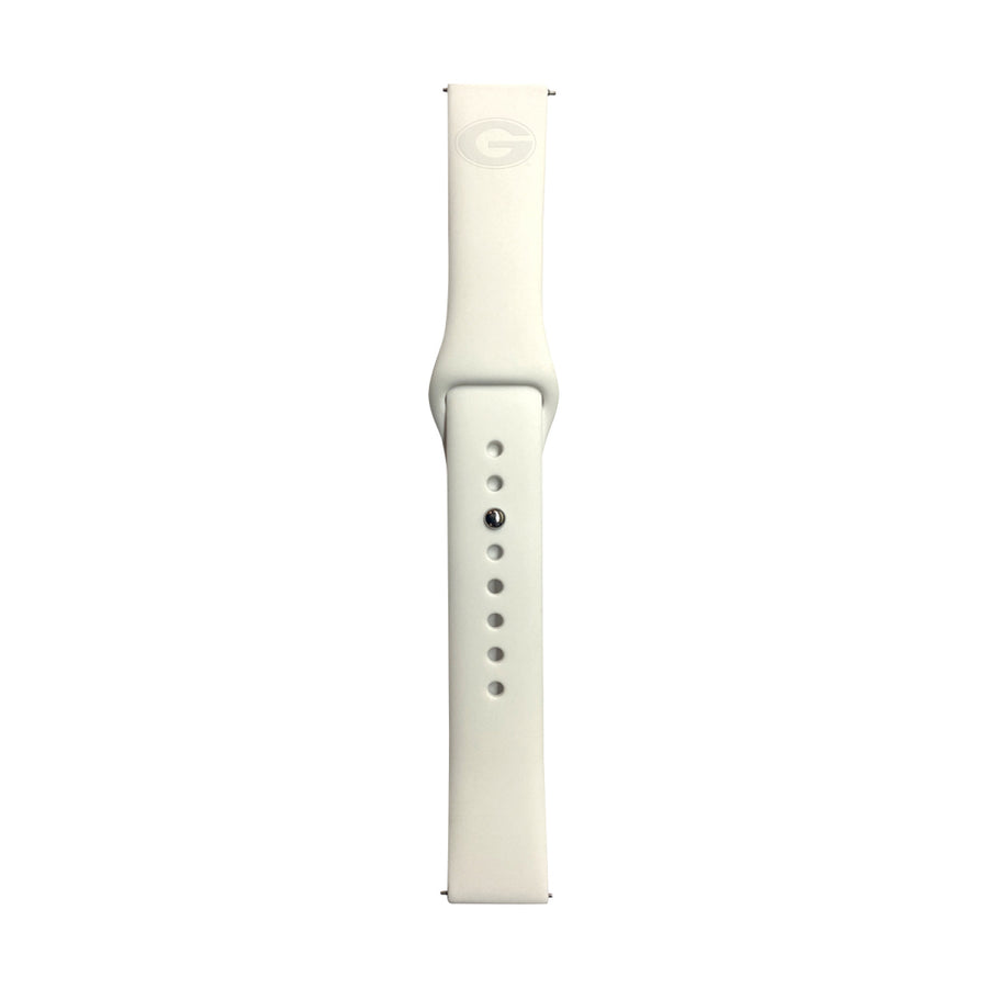 White Georgia Bulldogs Samsung 22mm Watch Band