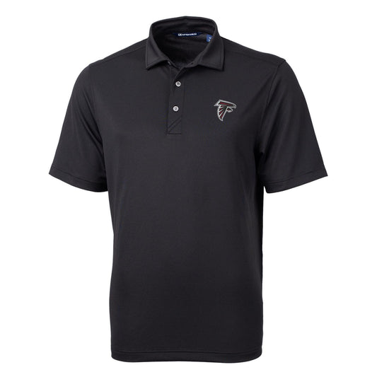 Men's Cutter & Buck Black Atlanta Falcons Big & Tall Virtue Eco Pique Recycled Polo