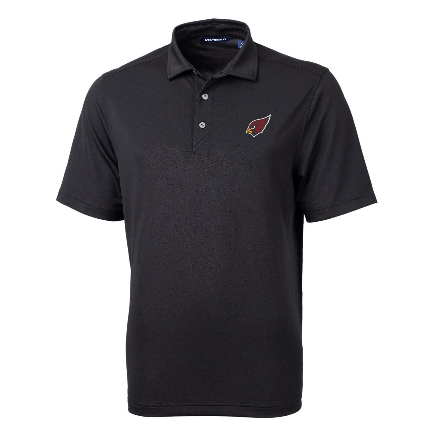 Men's Cutter & Buck Black Arizona Cardinals Big & Tall Virtue Eco Pique Recycled Polo