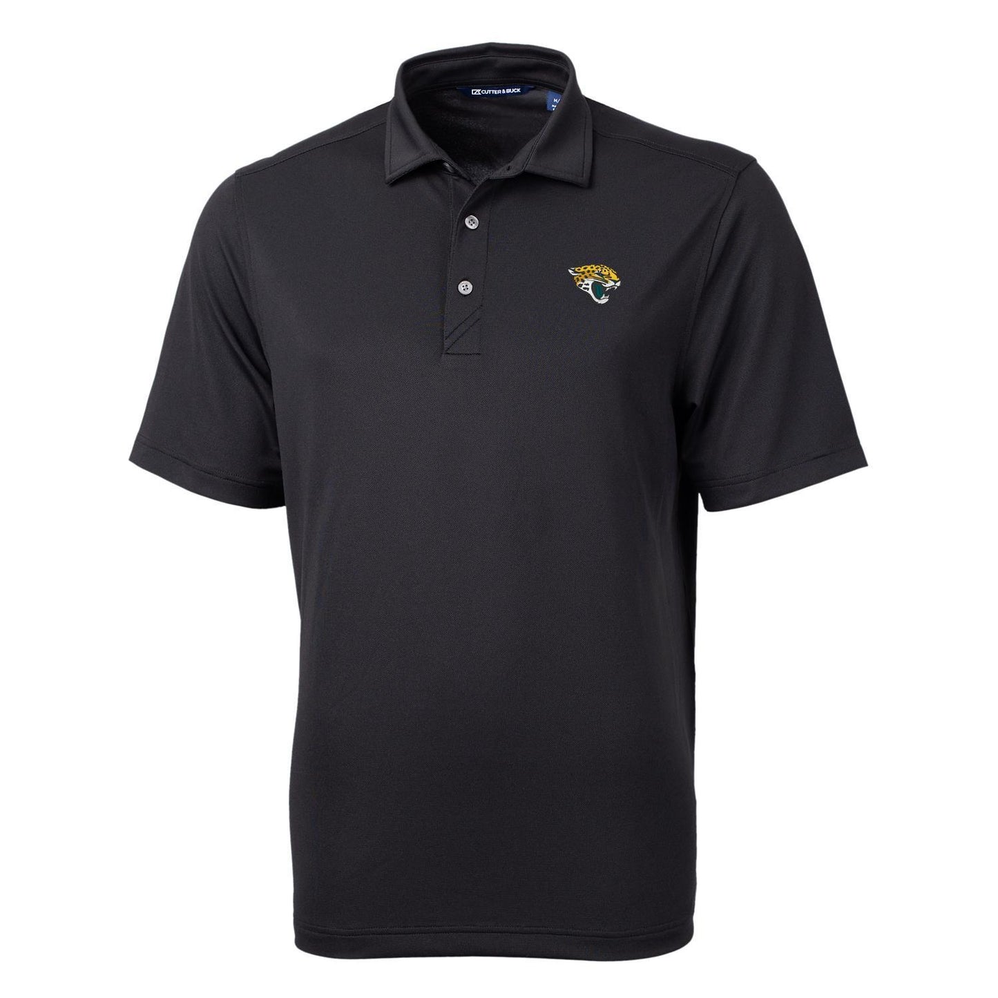 Men's Cutter & Buck Black Jacksonville Jaguars Big & Tall Virtue Eco Pique Recycled Polo