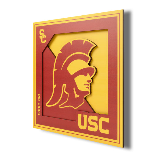 USC Trojans 12'' x 12'' 3D Logo Wall Art