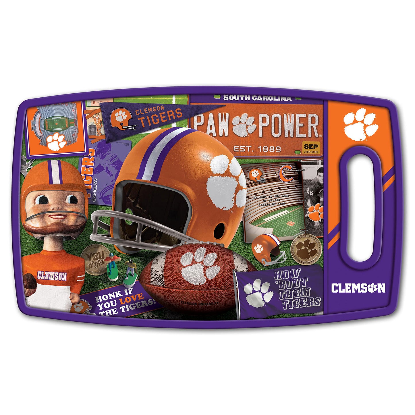 Clemson Tigers Retro Series Cutting Board