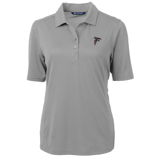 Women's Cutter & Buck Gray Atlanta Falcons Virtue Eco Pique Recycled Polo