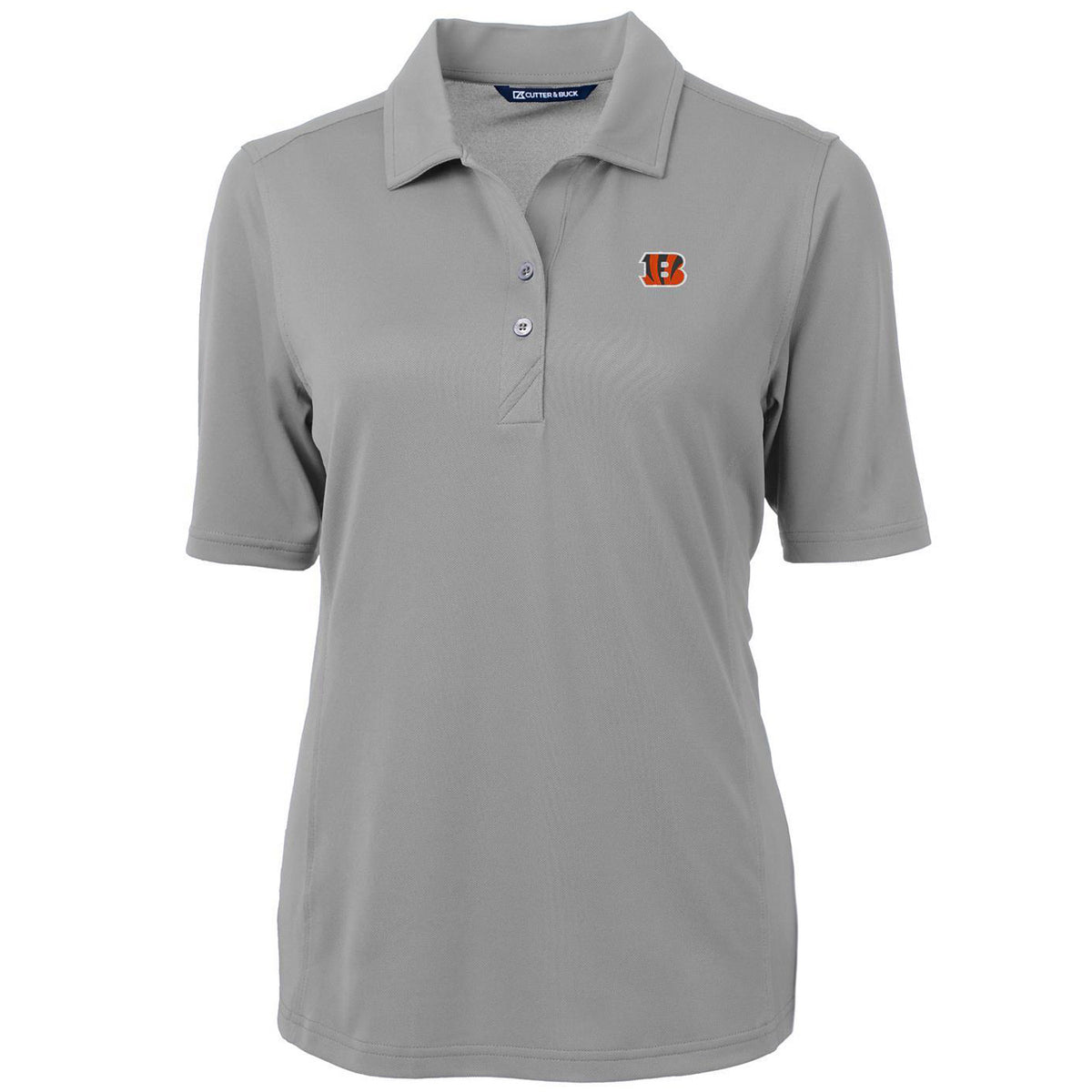 Women's Cutter & Buck Gray Cincinnati Bengals Virtue Eco Pique Recycled Polo