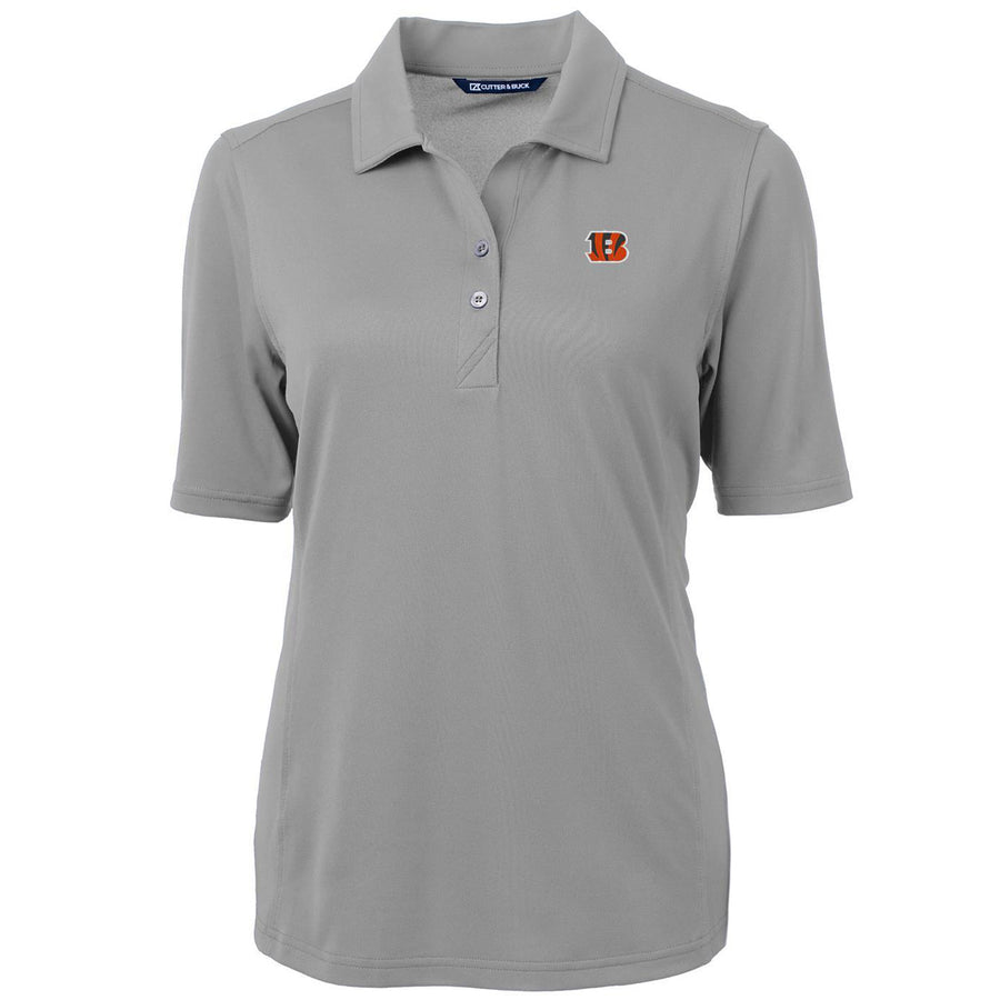 Women's Cutter & Buck Gray Cincinnati Bengals Virtue Eco Pique Recycled Polo