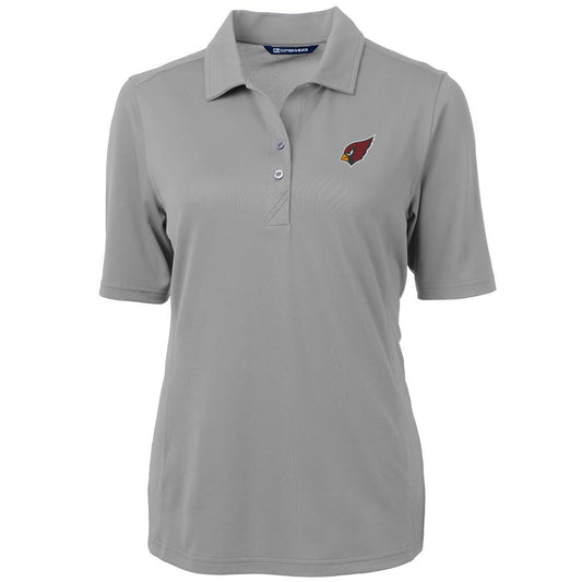 Women's Cutter & Buck Gray Arizona Cardinals Virtue Eco Pique Recycled Polo