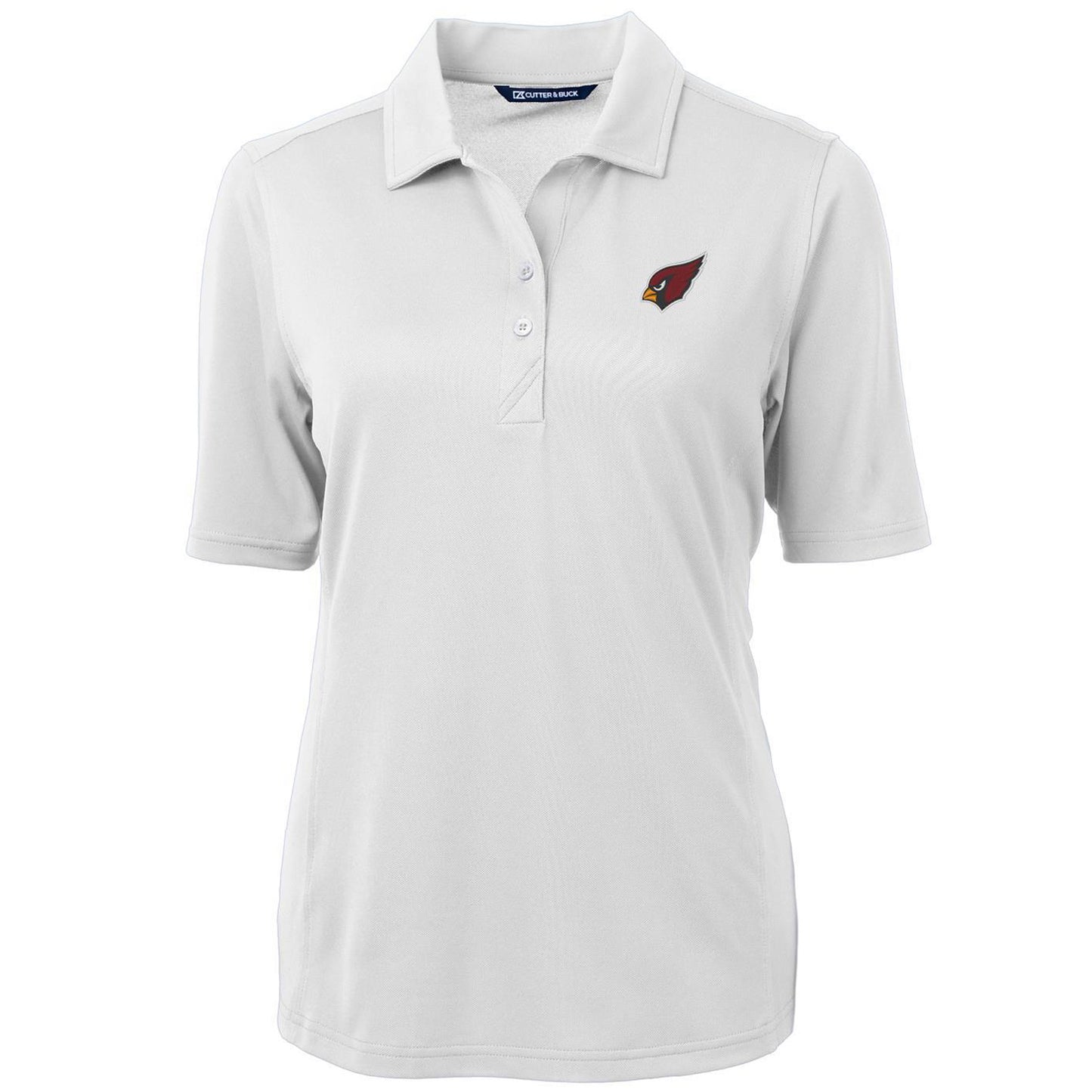 Women's Cutter & Buck White Arizona Cardinals Virtue Eco Pique Recycled Polo