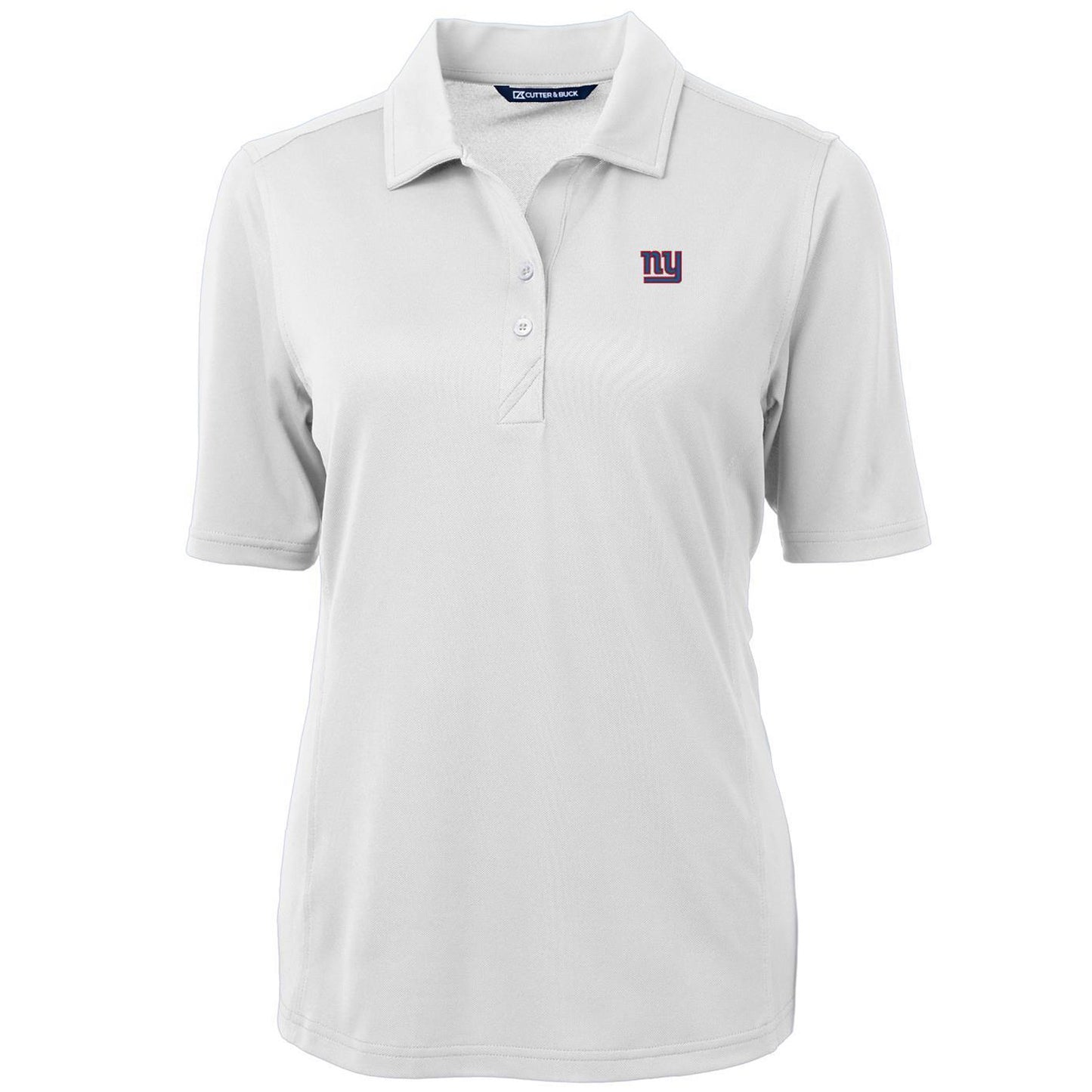 Women's Cutter & Buck White New York Giants Virtue Eco Pique Recycled Polo