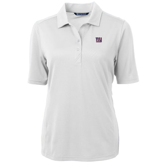 Women's Cutter & Buck White New York Giants Virtue Eco Pique Recycled Polo