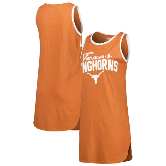 Women's Concepts Sport Texas Orange Texas Longhorns Tank Nightshirt