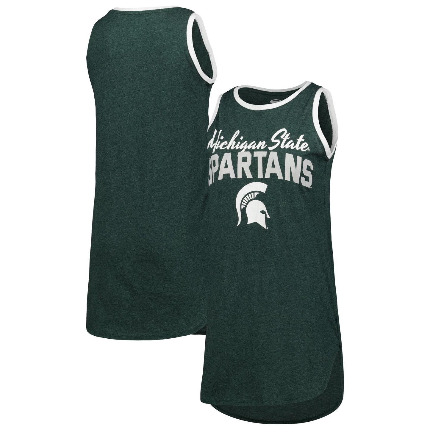 Women's Concepts Sport Green Michigan State Spartans Tank Nightshirt