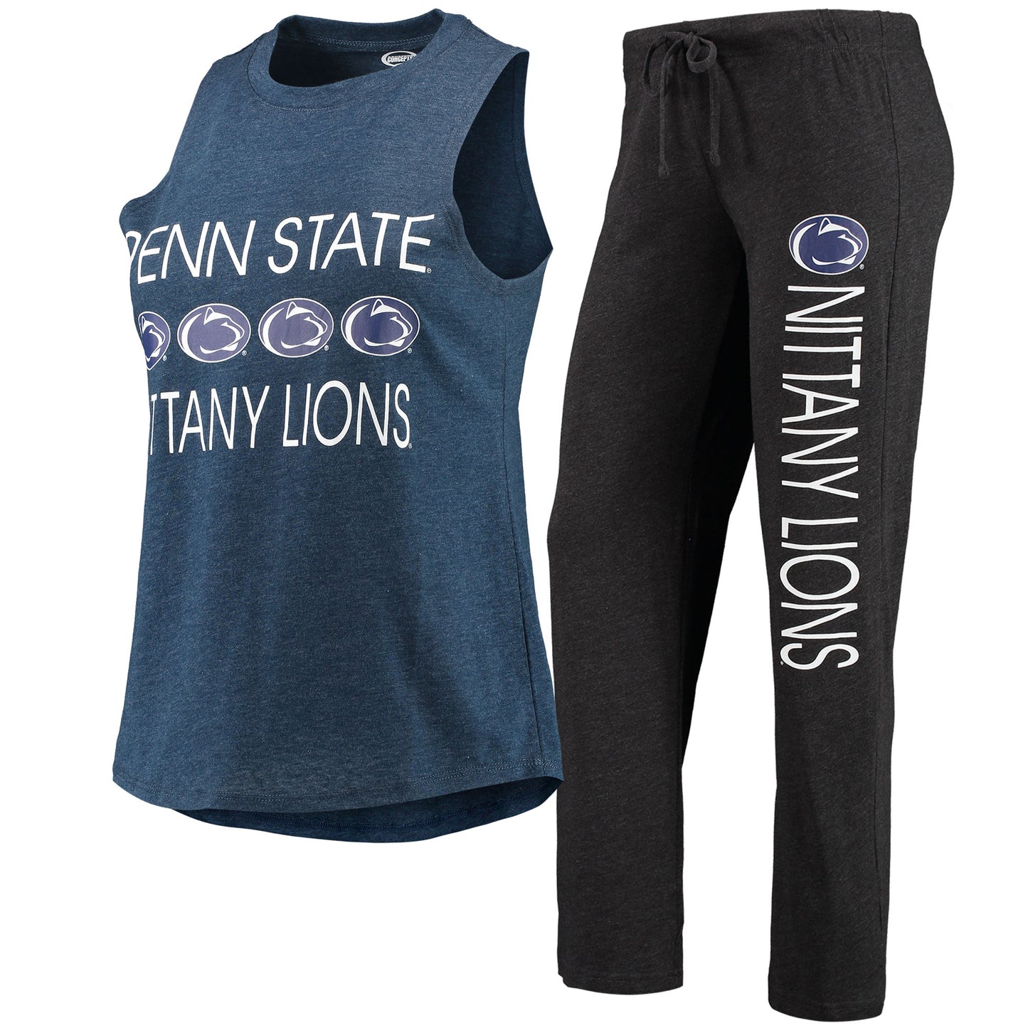 Women's Concepts Sport Black/Navy Penn State Nittany Lions Tank Top & Pants Sleep Set