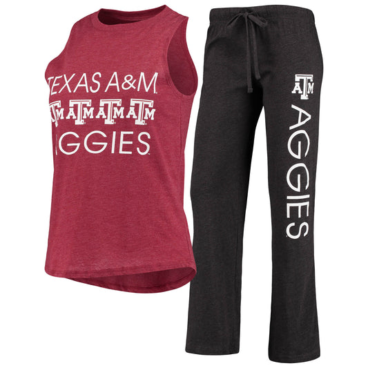 Women's Concepts Sport Maroon/Black Texas A&M Aggies Team Tank Top & Pants Sleep Set