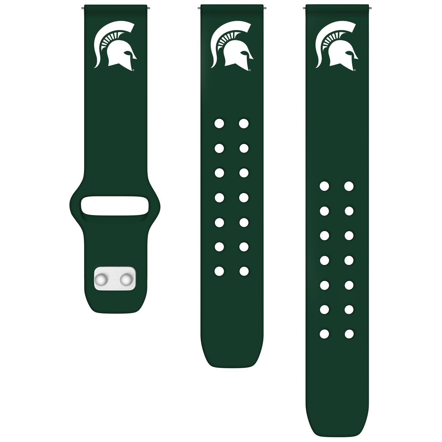 Green Michigan State Spartans 22mm Samsung Silicone Watch Band